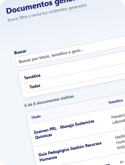 Documentos generados